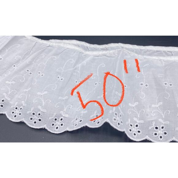 VTG Lace lot 46+ Yards Ruffled edging crochet bridal Nordstrom white color sew - Picture 10 of 14